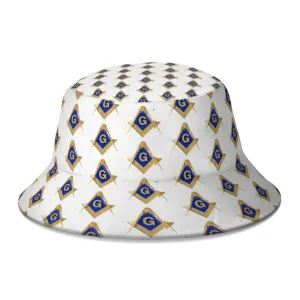 Master Mason Blue Lodge Bucket Hat - Gold Square & Compass G