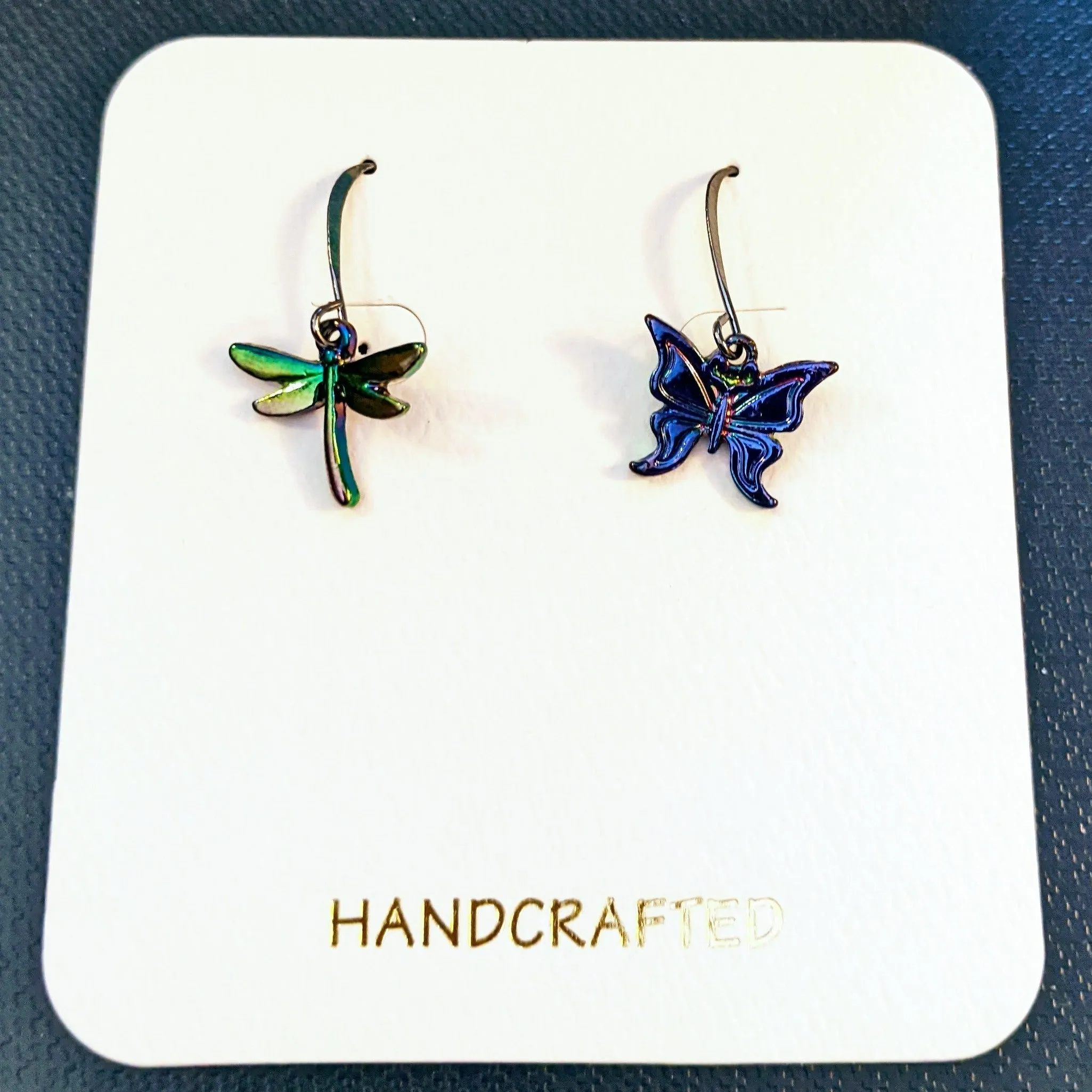 Mismatched Dragonfly/Butterfly Earrings