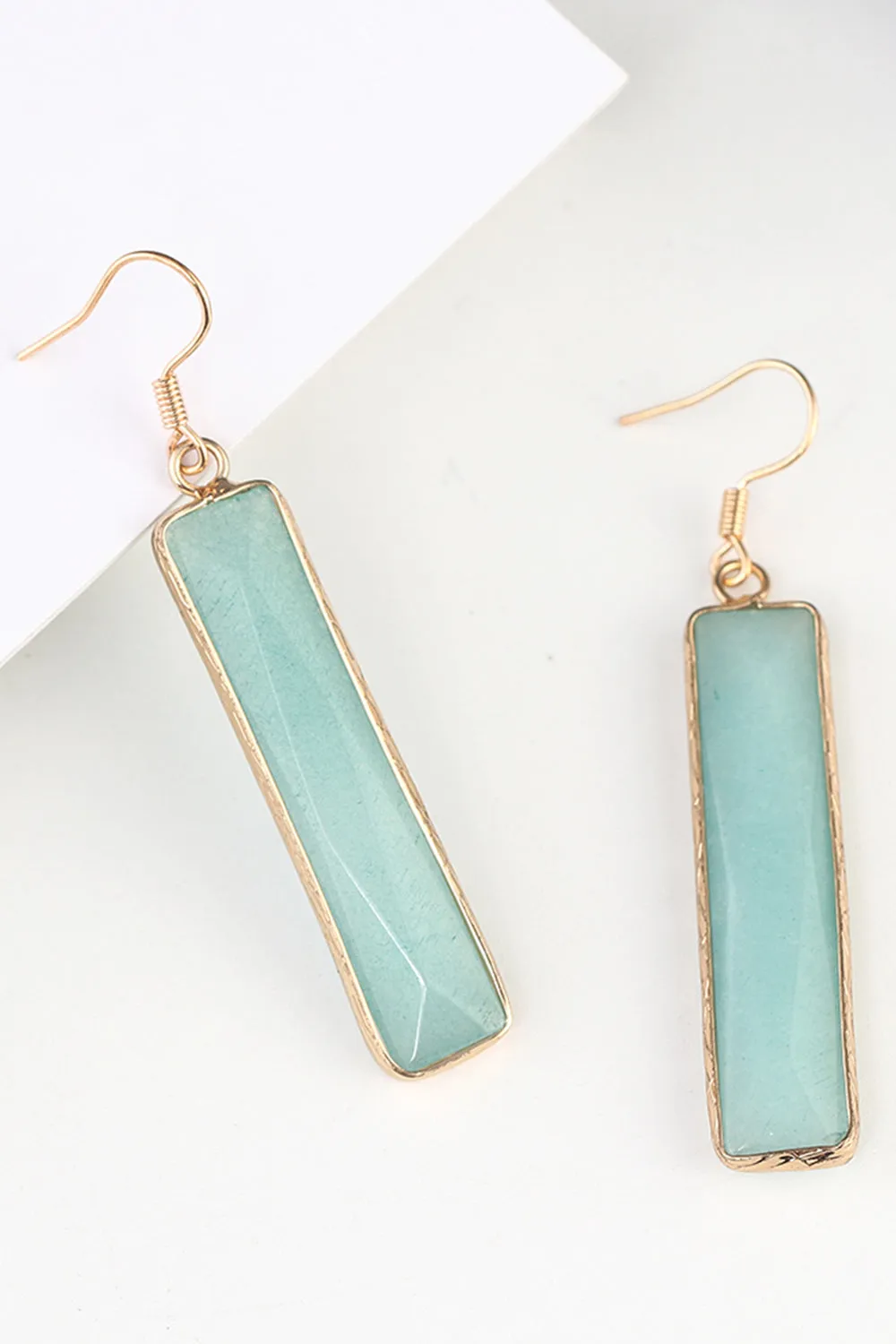 Natural Stone Drop Earrings