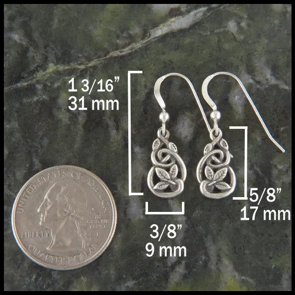 Nouveau Fleur Earrings in Silver