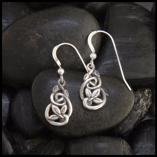 Nouveau Fleur Earrings in Silver