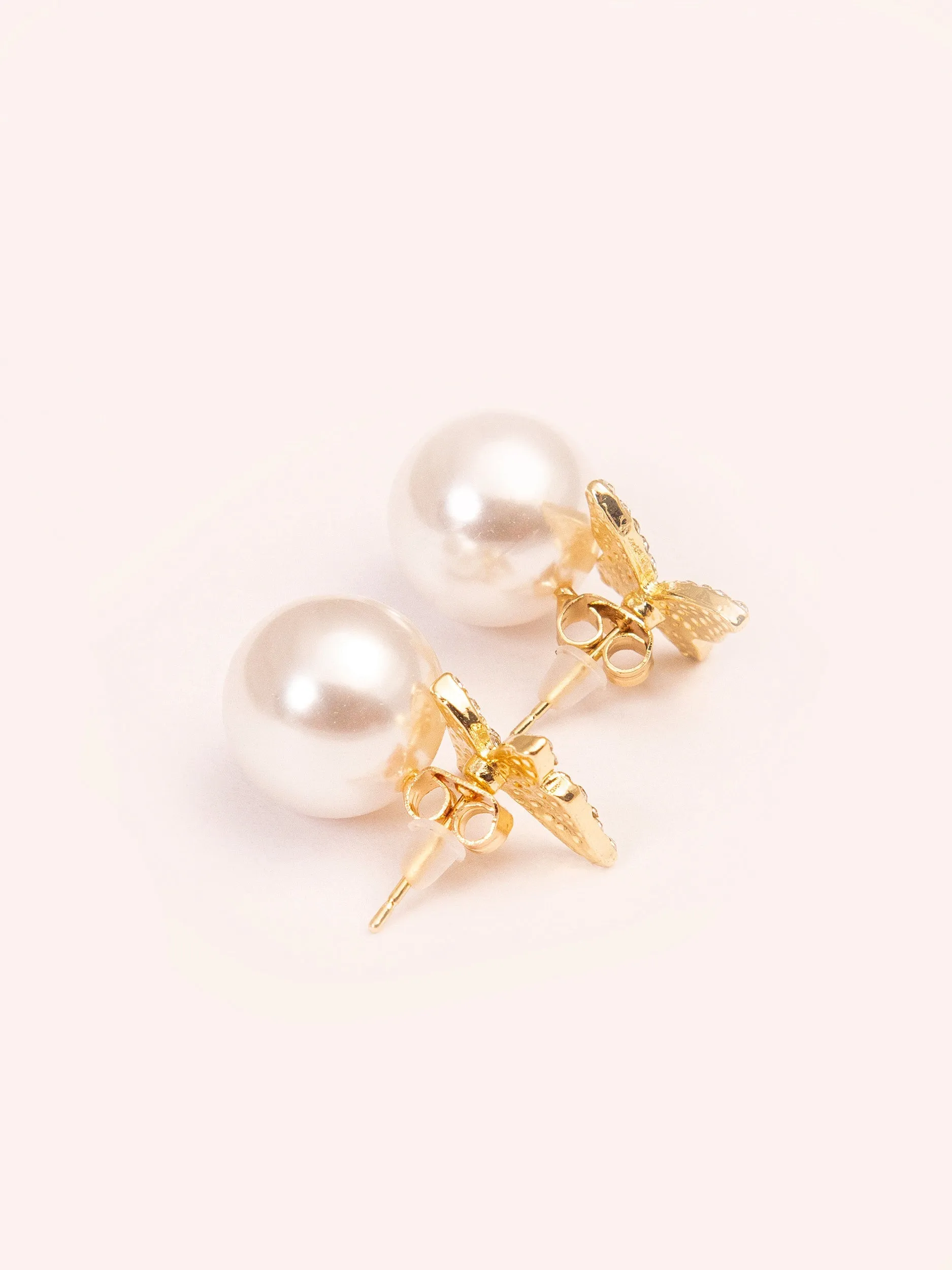 Pearl Butterfly Earrings