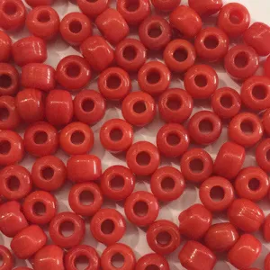 Red Crow Beads 9mm x 10