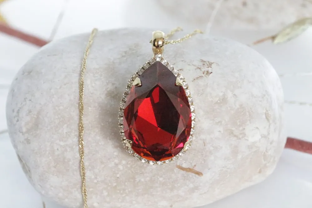 Red Teardrop Pendant