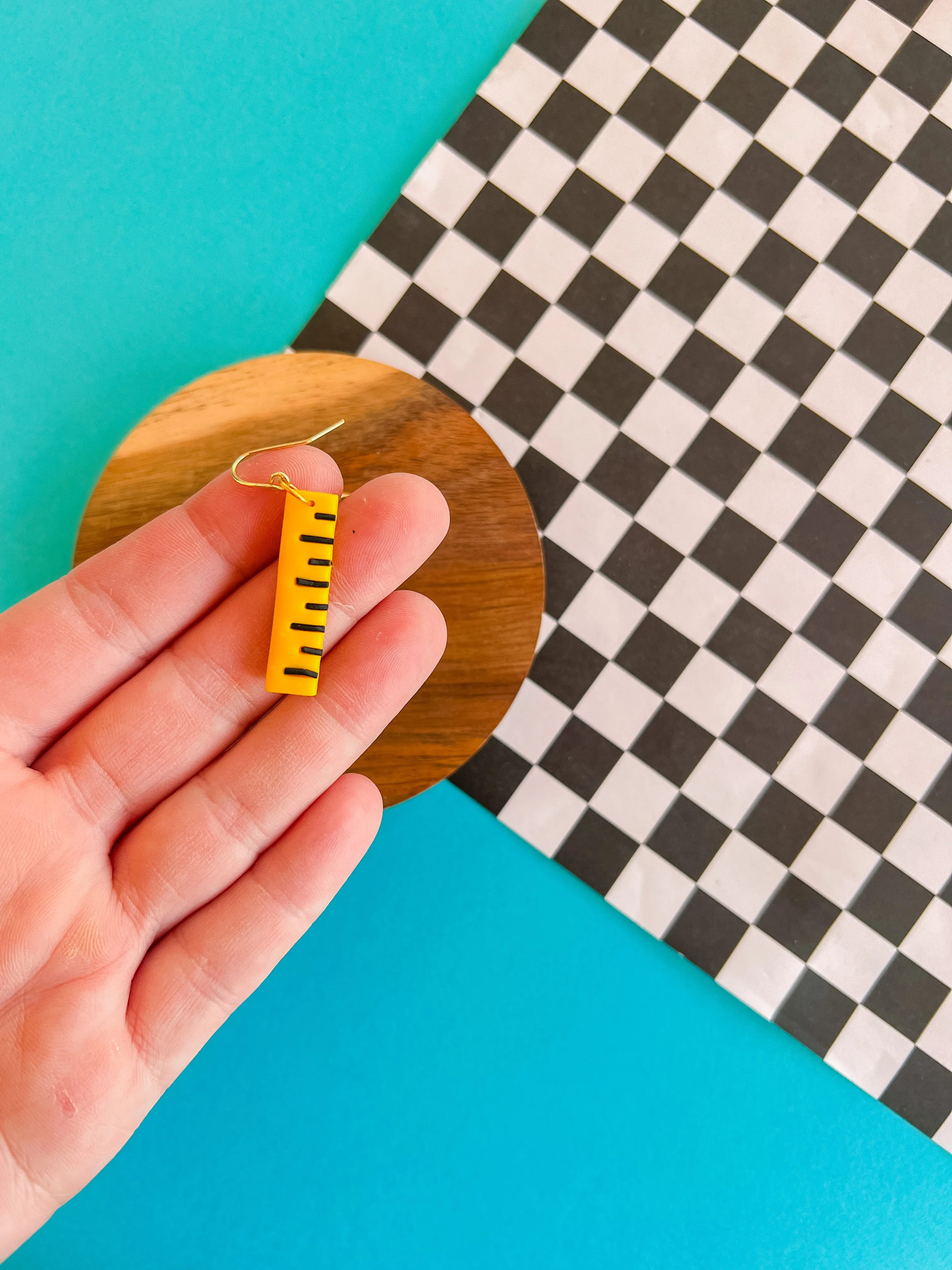 Renee - Clay Ruler Earrings