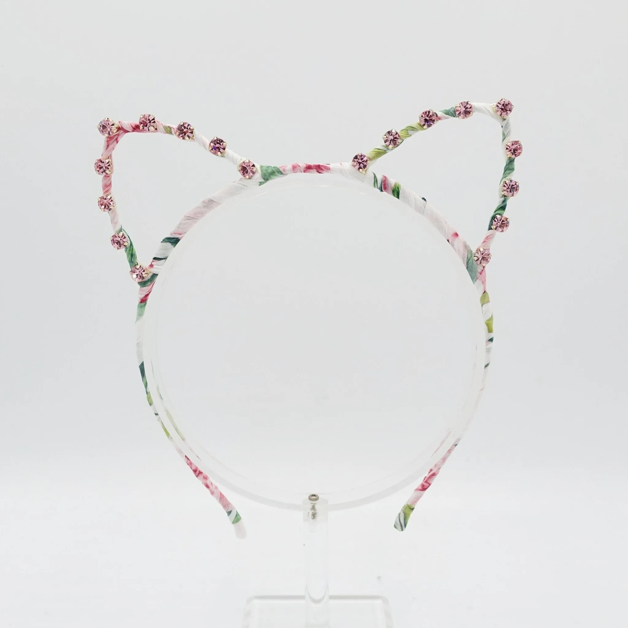 rhinestone cat ear embellished headband