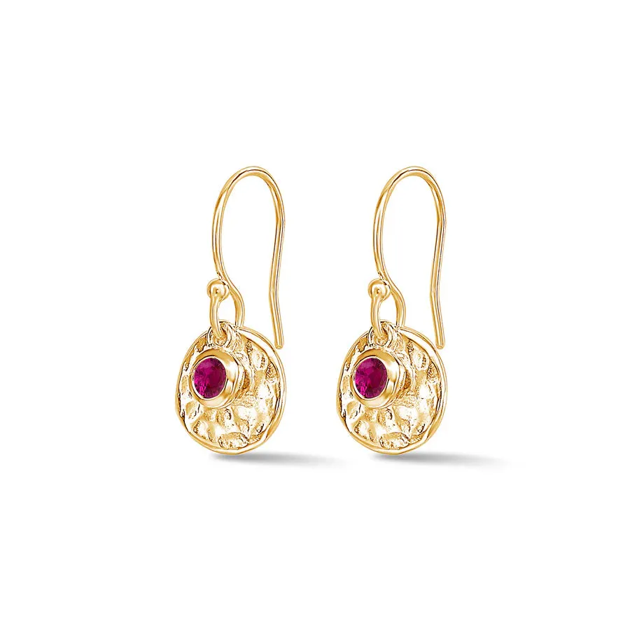 Ruby Drop Earrings