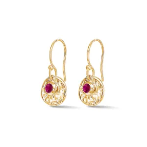 Ruby Drop Earrings