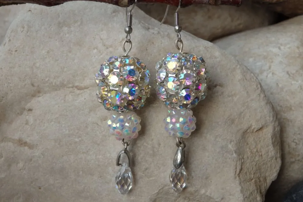 Silver ball earrings