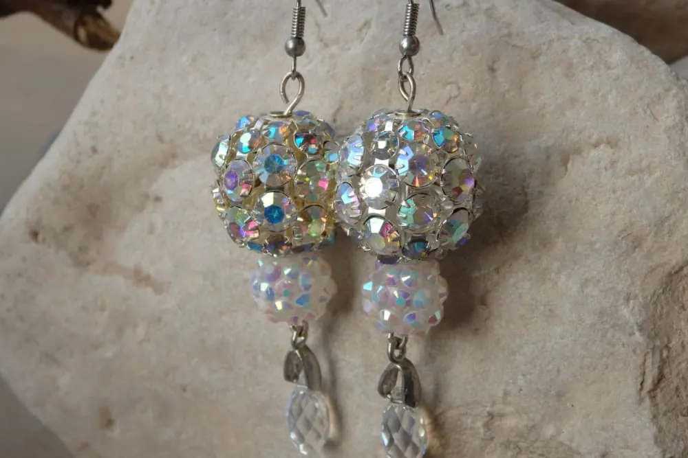 Silver ball earrings