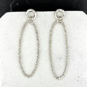 Silver Oval Earrings