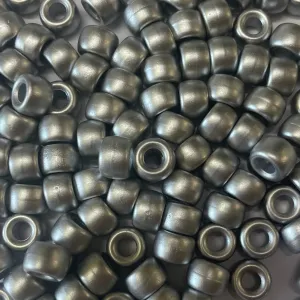 Silver Plastic Beads 9mm x 10