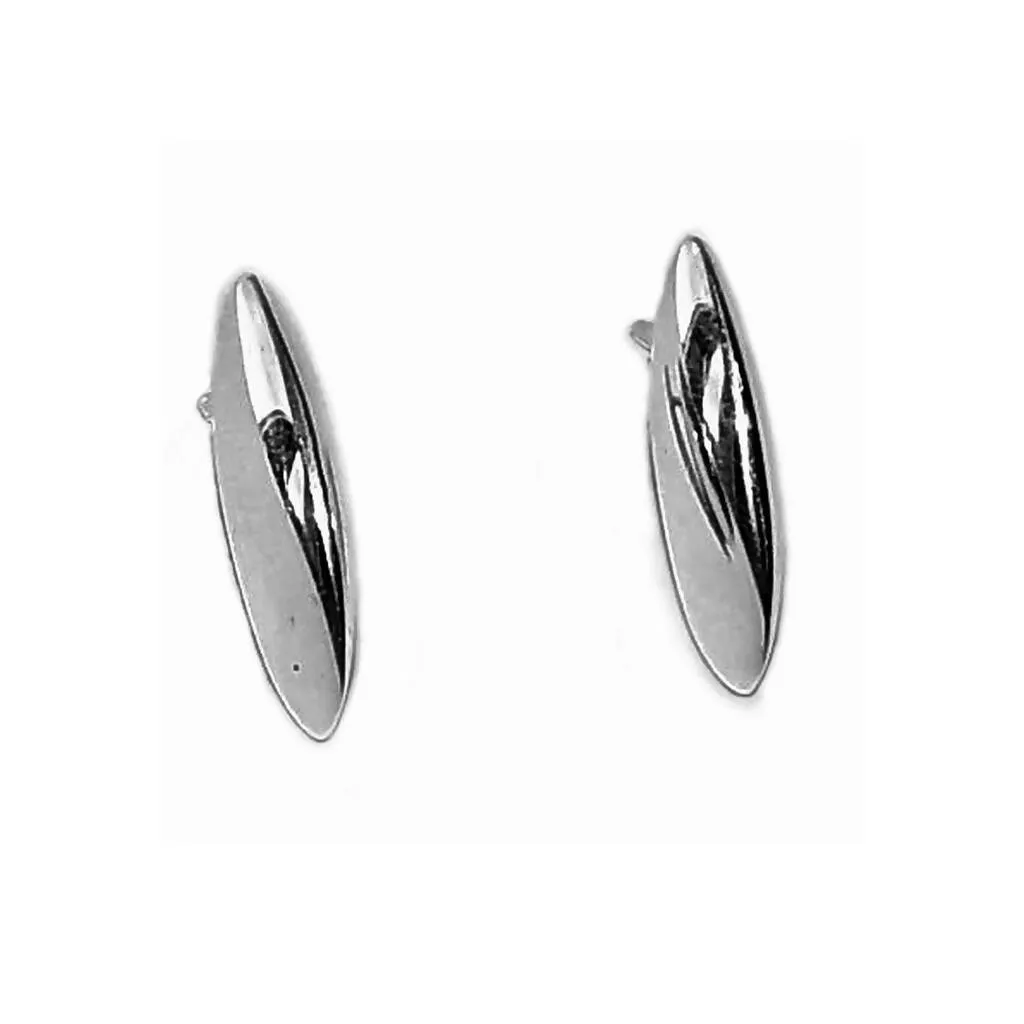 Small Front Silver Shell Studs