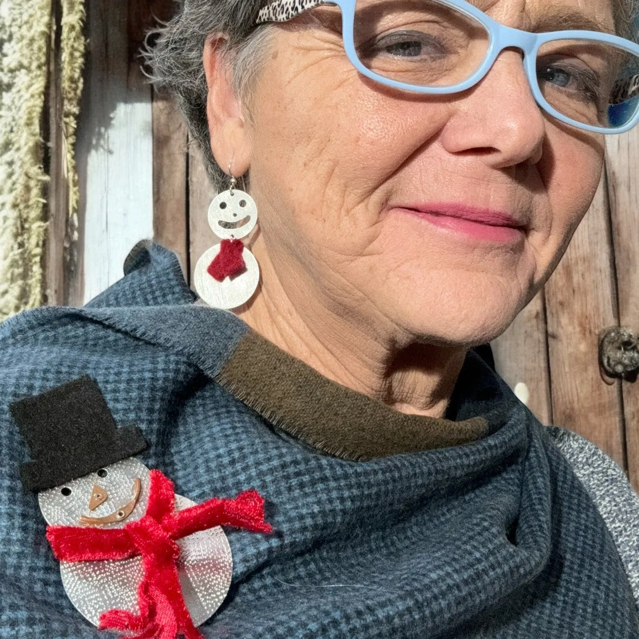 Snowman Earrings