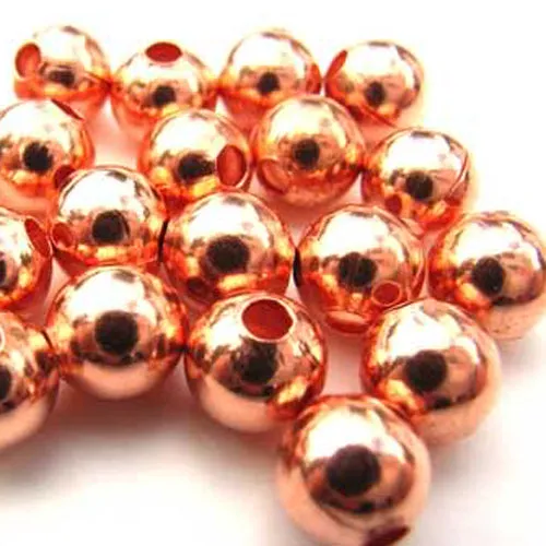 Spacer Beads Plastic 6mm x 10 pcs - Rose Gold