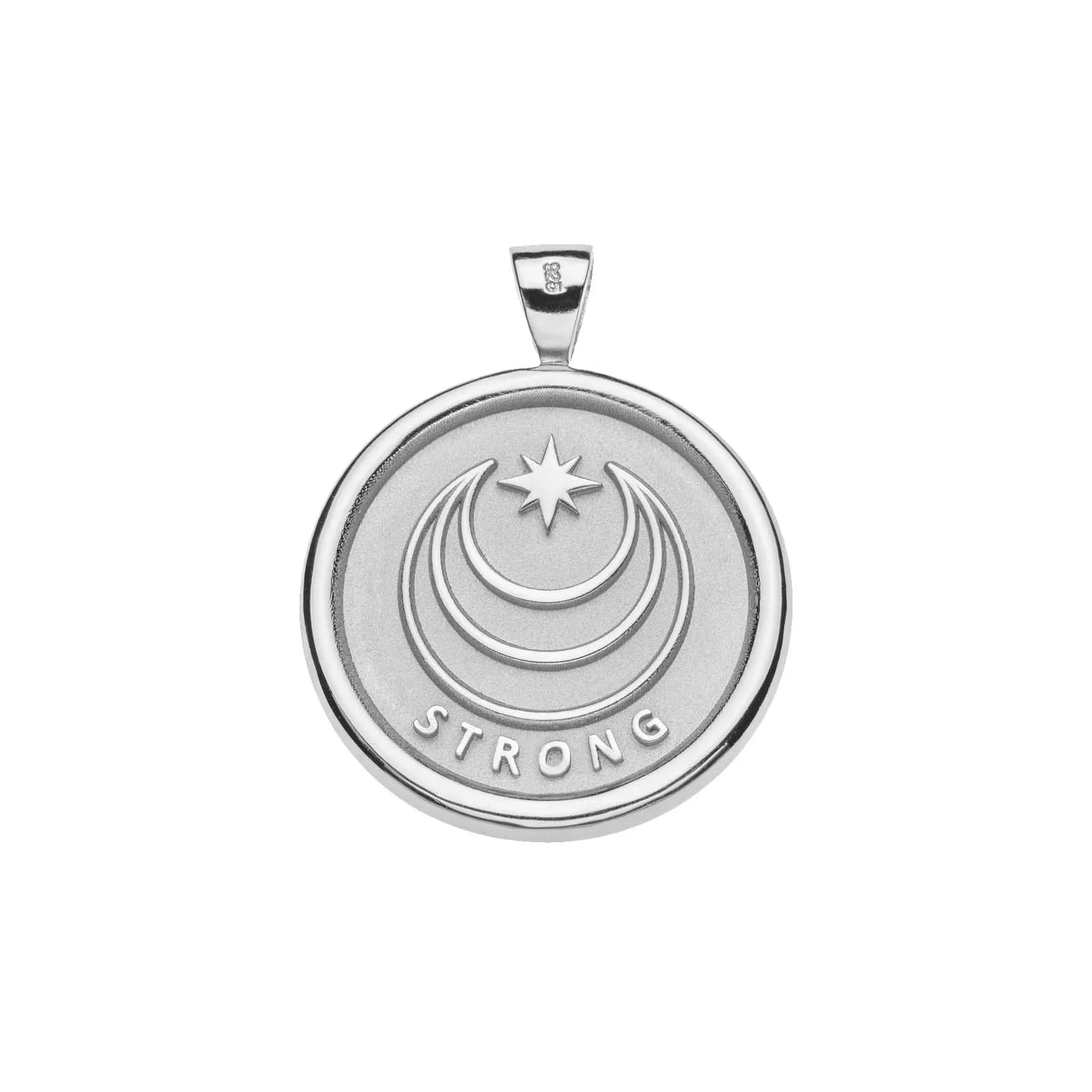 STRONG JW Original Pendant Coin (Rising Sun) in Silver