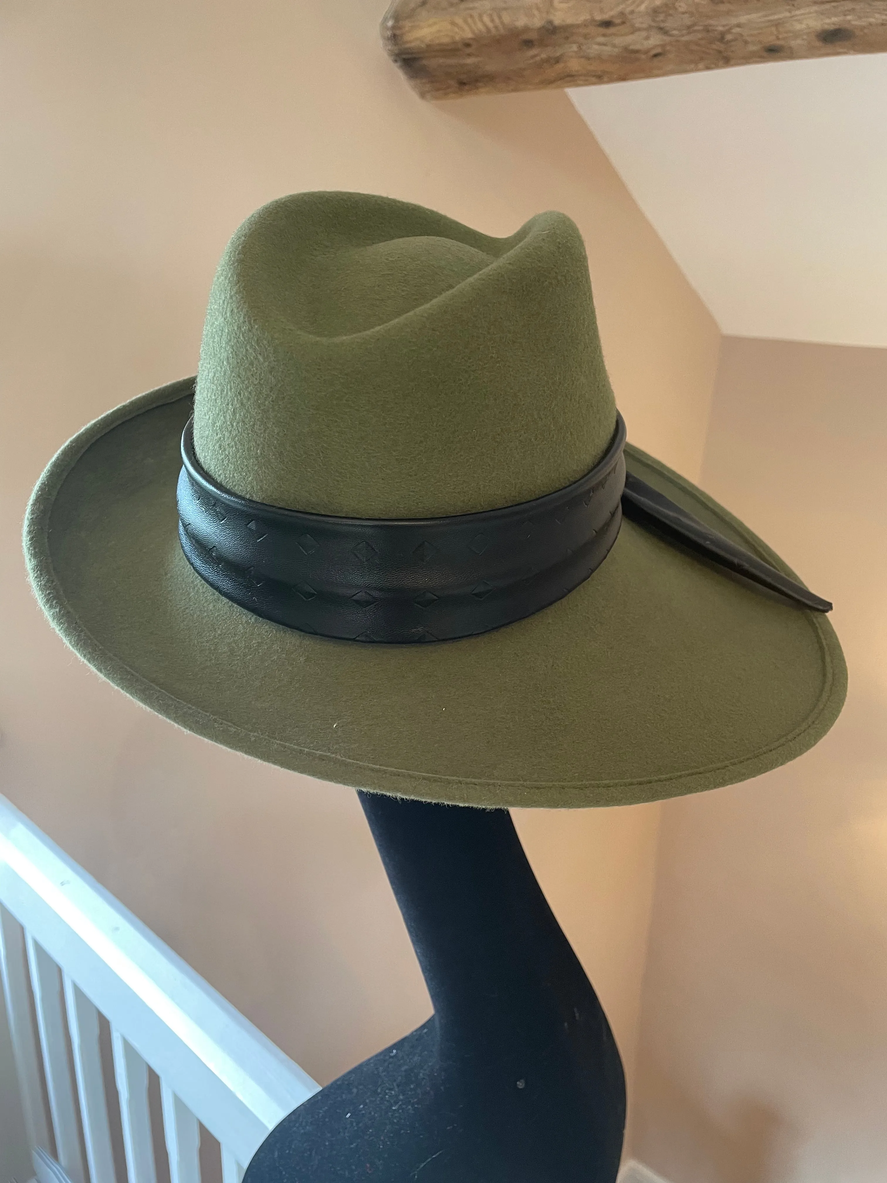 Tilted wool fedora