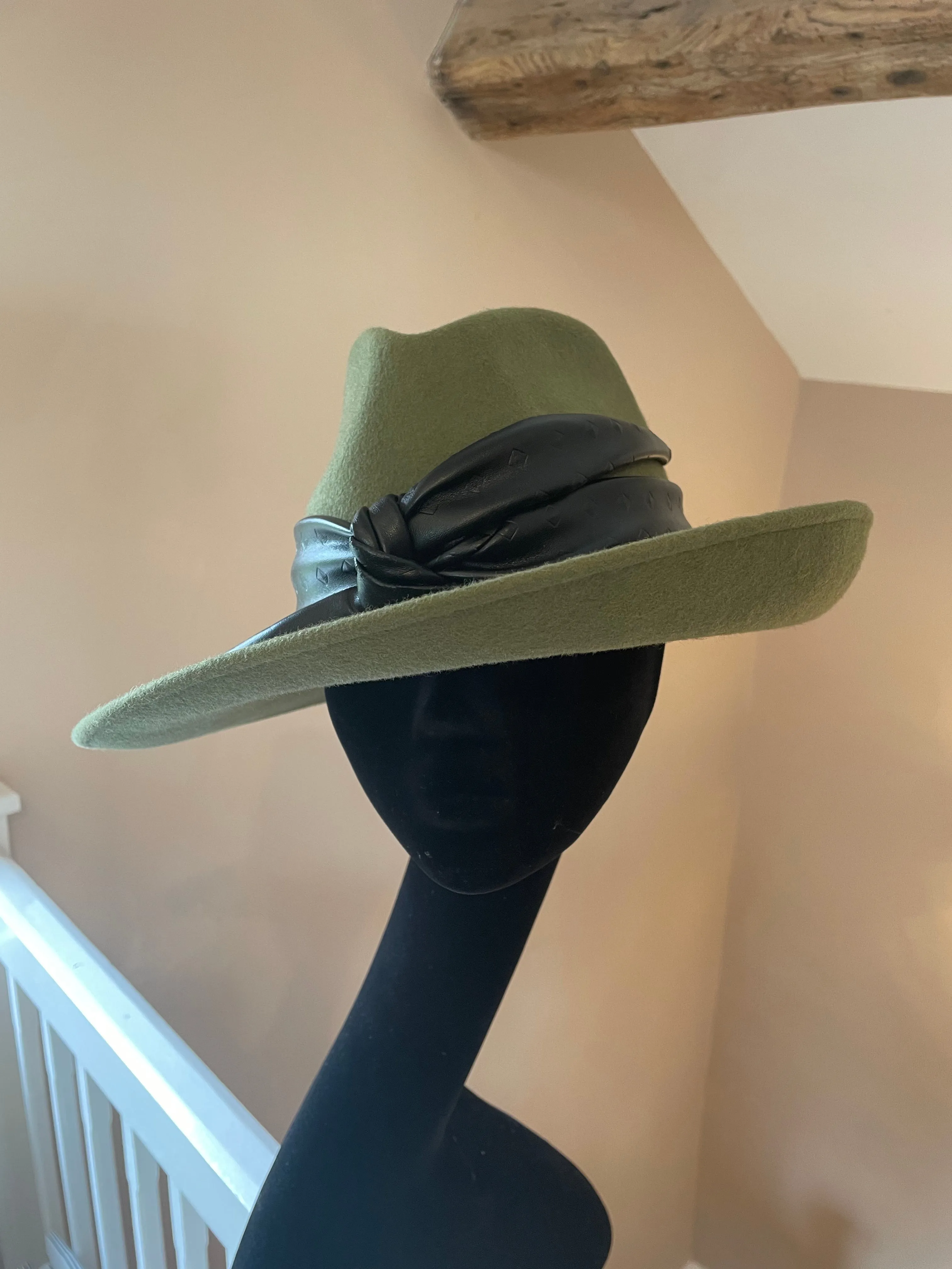 Tilted wool fedora