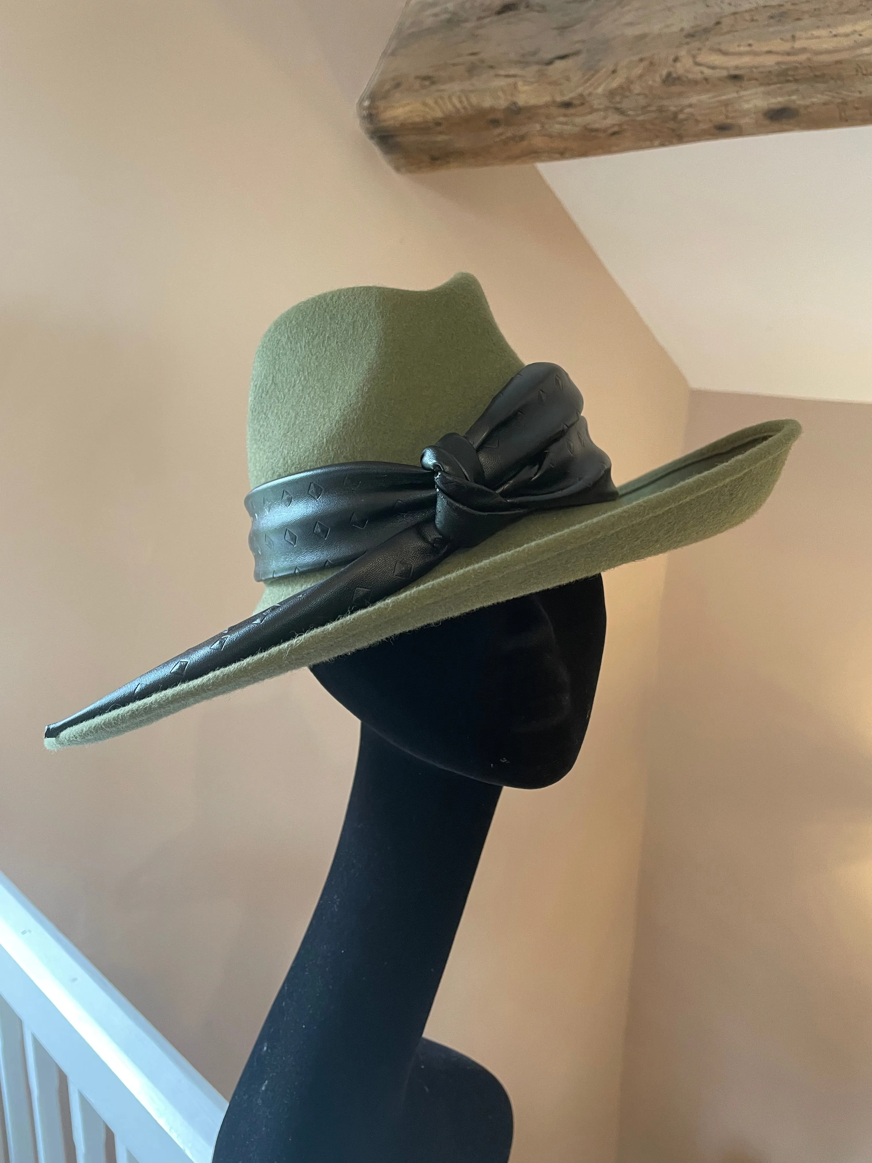 Tilted wool fedora