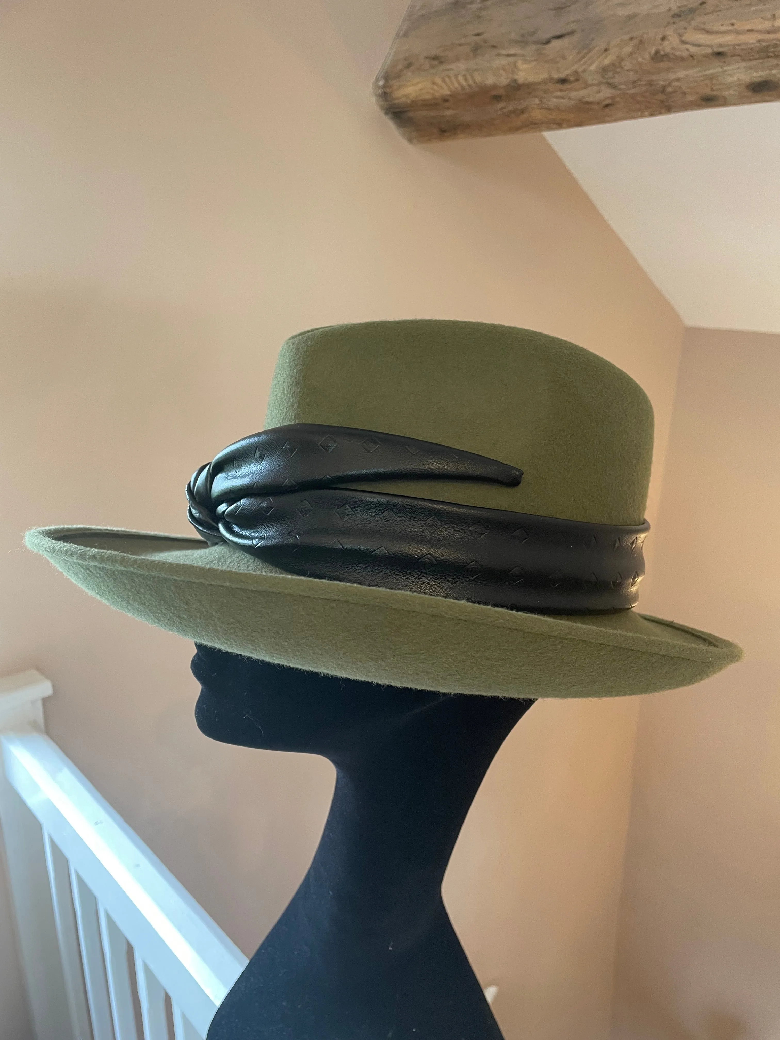 Tilted wool fedora